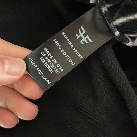 Heroine Sport Black Tie Dye Zip Up Cropped Hoodie - Picture 8 of 8